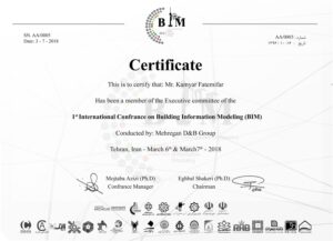 Executive Committee Certification - 1st BIM Conference